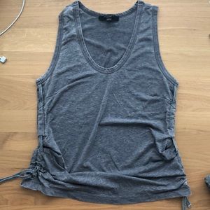 All saints grey tank sinched sides
